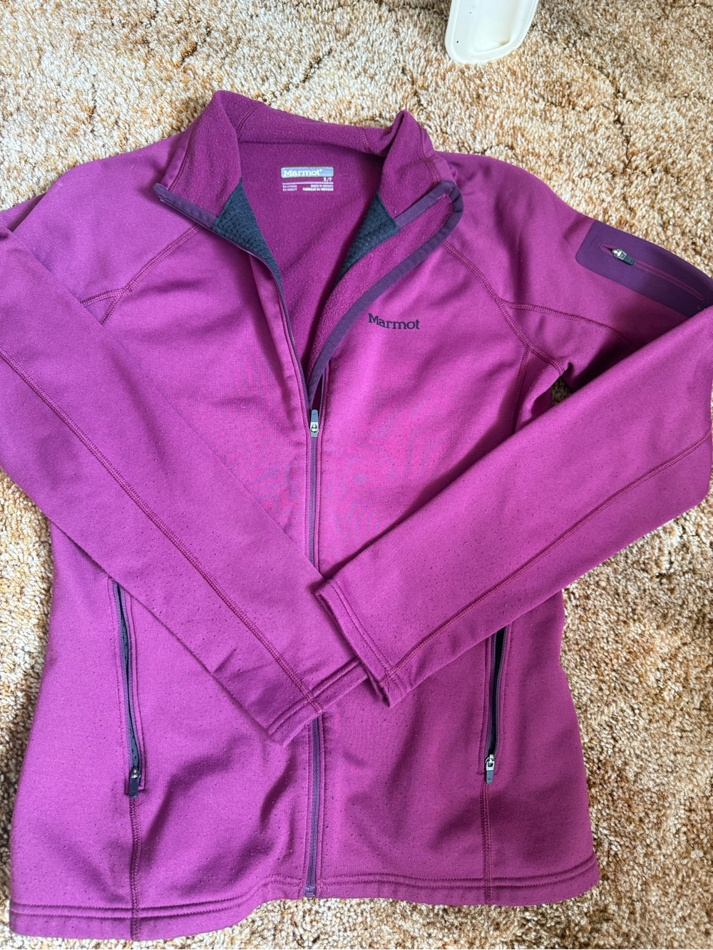 Marmot Women's Magenta Full-Zip Fleece Utility Jacket